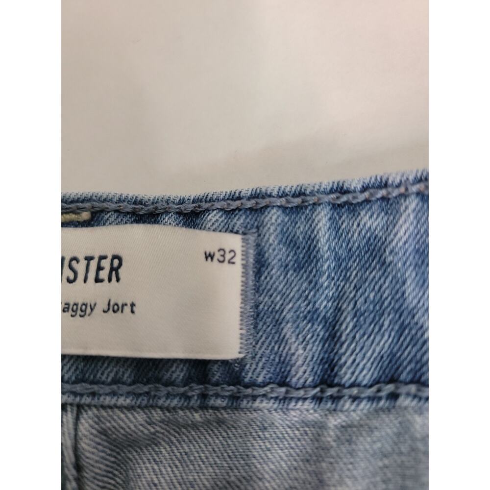 Hollister Jean Shorts Womens SZ 32 Low Rise Baggy Jort Cutoff 100% Cotton - Picture 5 of 8